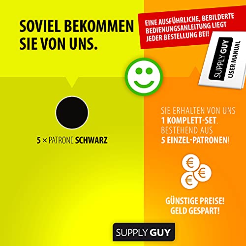 Supply Guy 5 XL Druckerpatronen mit Chip kompatibel mit Canon PGI-570 PGBK Schwarz für Pixma MG5700 MG5750 MG5751 MG6800 MG6850 MG7750 TS5000 TS5050 TS5055 TS6050 TS8050 TS9050 TS9055 und weitere