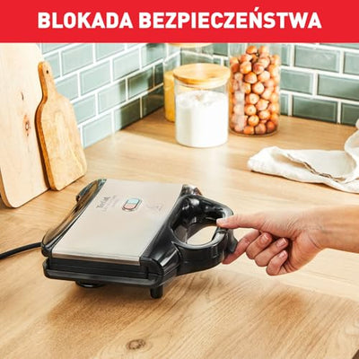 Tefal Ultracompact Sandwichmaker SM1552 | für dreieckige Sandwichtoasts | antihaftbeschichtete Platten | leichte Reinigung | kein Anbrennen | 700W | Sandwich-Grill | 26.5 x 12 x 26 cm