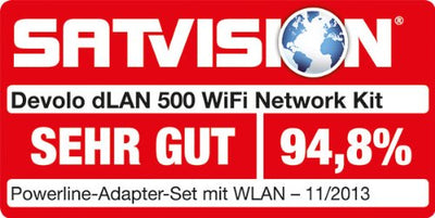 devolo dLAN 500 WiFi Powerline (Internet über die Steckdose, WLAN, 1x LAN Port, 1x Powerlan Adapter, PLC Netzwerkadapter, WLAN verstärken WiFi Booster, WiFi Move) weiß