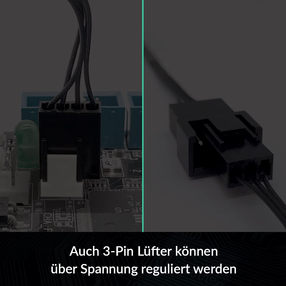 ARCTIC 4-Pin PWM Fan Splitter Cable - PST Verteiler-Kabel für 4 Gehäuselüfter, Fans, PWM-Sharing Kabel, Multi-Lüfter-Anschluss, Lüfterkabel, Verlängerungskabel, Splitter, Y-Kabel, Adapter, PC