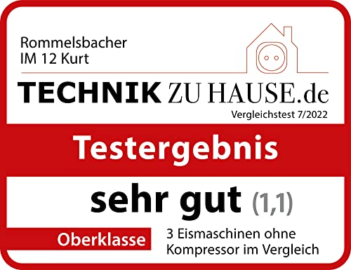 ROMMELSBACHER Eismaschine IM 12 Kurt - für Speiseeis, Frozen Yogurt, Sorbet & Slush, 1,5 Liter Gefrierbehälter, 500 ml Füllmenge, Zeitschaltuhr, leichte Reinigung, Eisportionierer