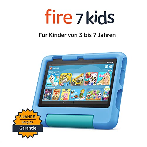 Fire 7 Kids-Tablet, 7-Zoll-Display, für Kinder von 3 bis 7 Jahren, 16 GB, blau