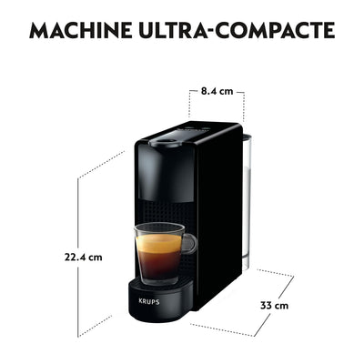 Nespresso Krups Kaffeemaschine Essenza Mini schwarz Kapselmaschine YY2910FD