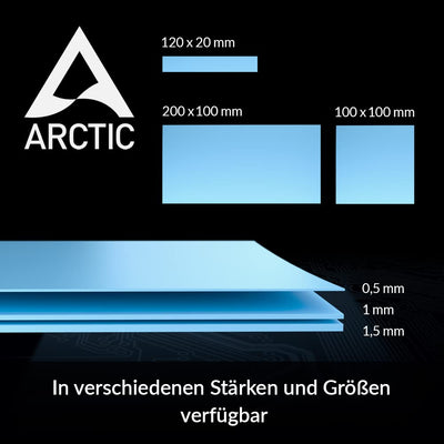 ARCTIC TP-3 Wärmeleitpad: Premium Performance Thermal Pad, 120x20x1,5 mm (stapelbar bis 2,0 mm ohne Leistungsverlust), 4 Stück - Hohe Leistung, sehr weich, Gap-Filler, Überbrückung von Unebenheiten