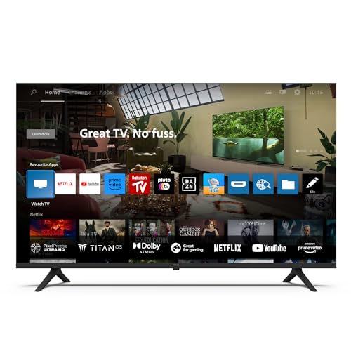 Philips 55PUS7009 4K LED Smart TV - 55-Zoll Display mit Pixel-präziser Ultra HD Titan OS Plattform und Dolby Atmos-Klang. Funktioniert mit Alexa und Google Sprachassistent – Schwarz