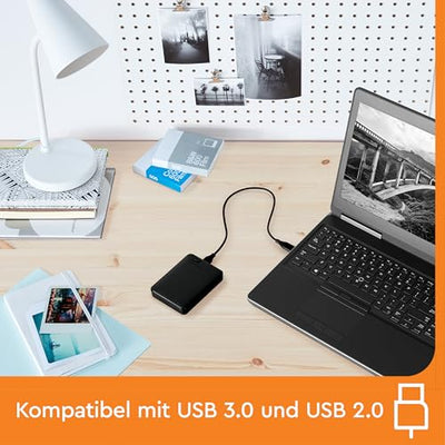 WD Elements Portable externe Festplatte 6 TB (mobiler Speicher, USB 3.0-Schnittstelle, Plug-and-Play, für Windows formatiert) Schwarz