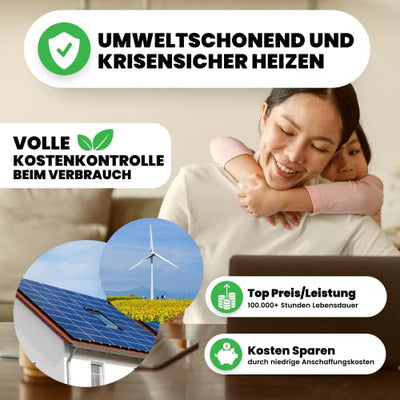 BR Bringer Infrarotheizung Standgerät - 1200 Watt - Energiesparend - Mobile Elektroheizung mit Standfüßen auf Rollen - 5 Jahre Garantie, TÜV - Deutsche Qualitätsmarke (weiß)