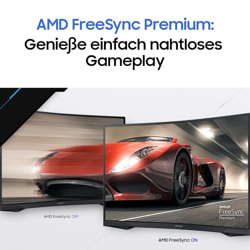 Moniteur de jeu Samsung G5 C34G55TWWP, 34 pouces, panneau VA, résolution UWQHD, AMD FreeSync Premium, courbure 1000R, taux de rafraîchissement de 165 Hz, temps de réponse de 1 ms (MPRT), noir