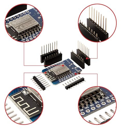 AZDelivery D1 Mini NodeMcu mit ESP8266-12F WLAN Module CH340G Lua kompatibel mit Arduino inklusive E-Book!