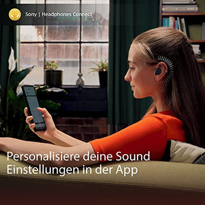 Sony LinkBuds S Truly Wireless Noise Cancelling Headphones - Bluetooth® Multipoint Connection - Bis zu 20 Stunden Akkulaufzeit mit Ladecase - Optimiert für Alexa - Integriertes Mikrofon – Schwarz