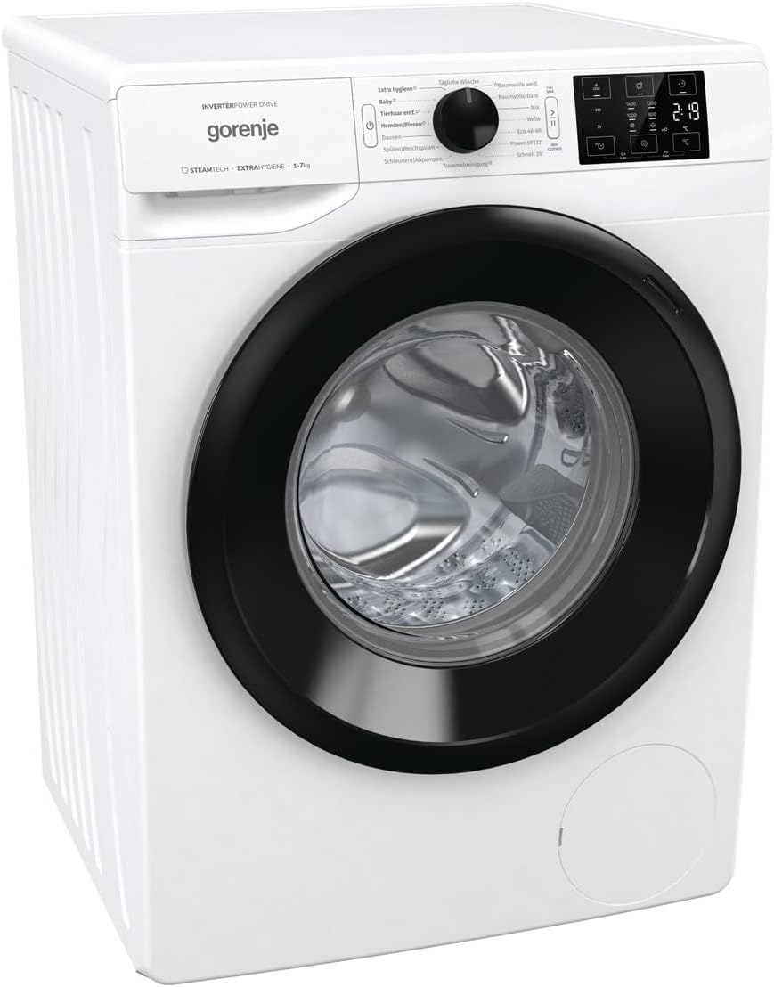 Gorenje WPAM74A1T Waschmaschine mit Dampffunktion/ConnectLife / 7Kg / 1400 U/min / 15 Programme/Totaler AquaStop/Wave Active Trommel/ExtraHygiene/PowerWash/Schnell Waschgang/EEK: A-10%