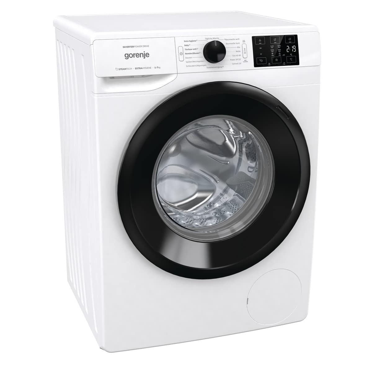 Gorenje WPAM74A1T Waschmaschine mit Dampffunktion/ConnectLife / 7Kg / 1400 U/min / 15 Programme/Totaler AquaStop/Wave Active Trommel/ExtraHygiene/PowerWash/Schnell Waschgang/EEK: A-10%