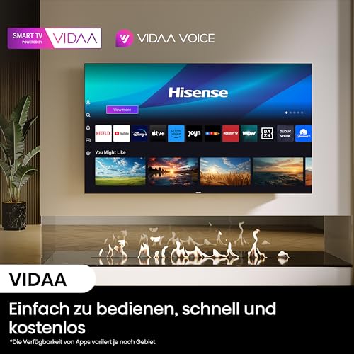 Hisense 55U6NQ Téléviseur 139 cm (55 pouces) 4K Mini LED ULED HDR Smart TV, 60 Hz, HDMI 2.0, Mode Jeu Plus, Dolby Vision et Atmos, Bluetooth, Alexa intégré, Anthracite, [2024]