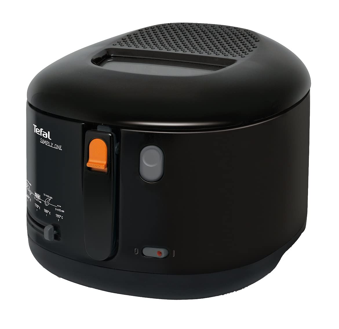 Tefal FF1608 Simply One Elektrische Fritteuse | XL Fassungsvermögen für bis zu 1,2 kg Pommes | exklusives Kühlwandsystem | spülmaschinenfeste Teile | Sichtfenster | einstellbares Thermostat | Schwarz