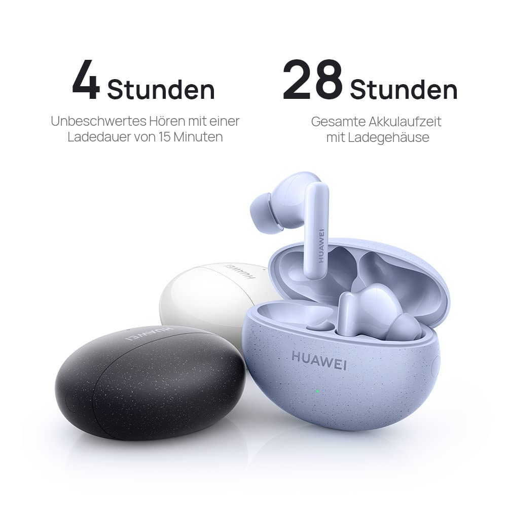 HUAWEI FreeBuds 5i Kabellose Kopfhörer, TWS Bluetooth Kopfhörer, Hi-Res Sound, Multi-Modus Geräuschunterdrückung, 28 Std. Akkulaufzeit, Wasserdichtigkeit, Nebula Black