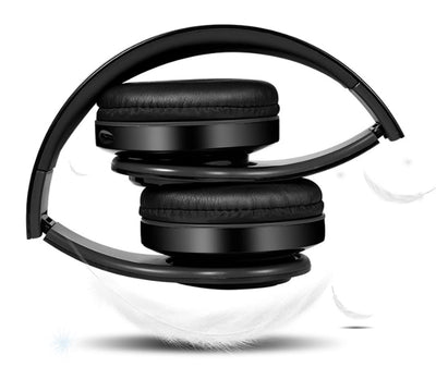 MUARRON Bluetooth 5.0 Kabellose kopfhörer Over Ear mit Mikrofon- HiFi Stereo Faltbare Kabellose Headset-Unterwegs Musik hören und telefonieren (schwarz)