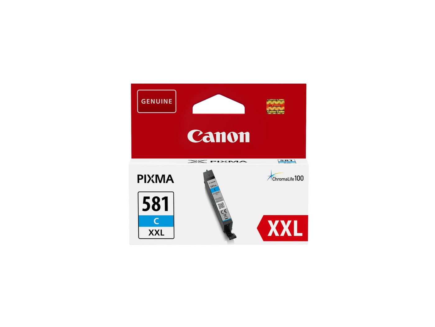 Canon 1995C001 Tintenpatrone CLI-581C Druckerpatrone, Cyan, Standard, XXL