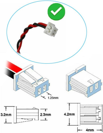 G07 3V CMOS Batterie Battery BIOS CR2032 Stecker 2 polig Stecker Kabel PC Laptop Ersatz Akku/Batterie in Ihrem Laptop