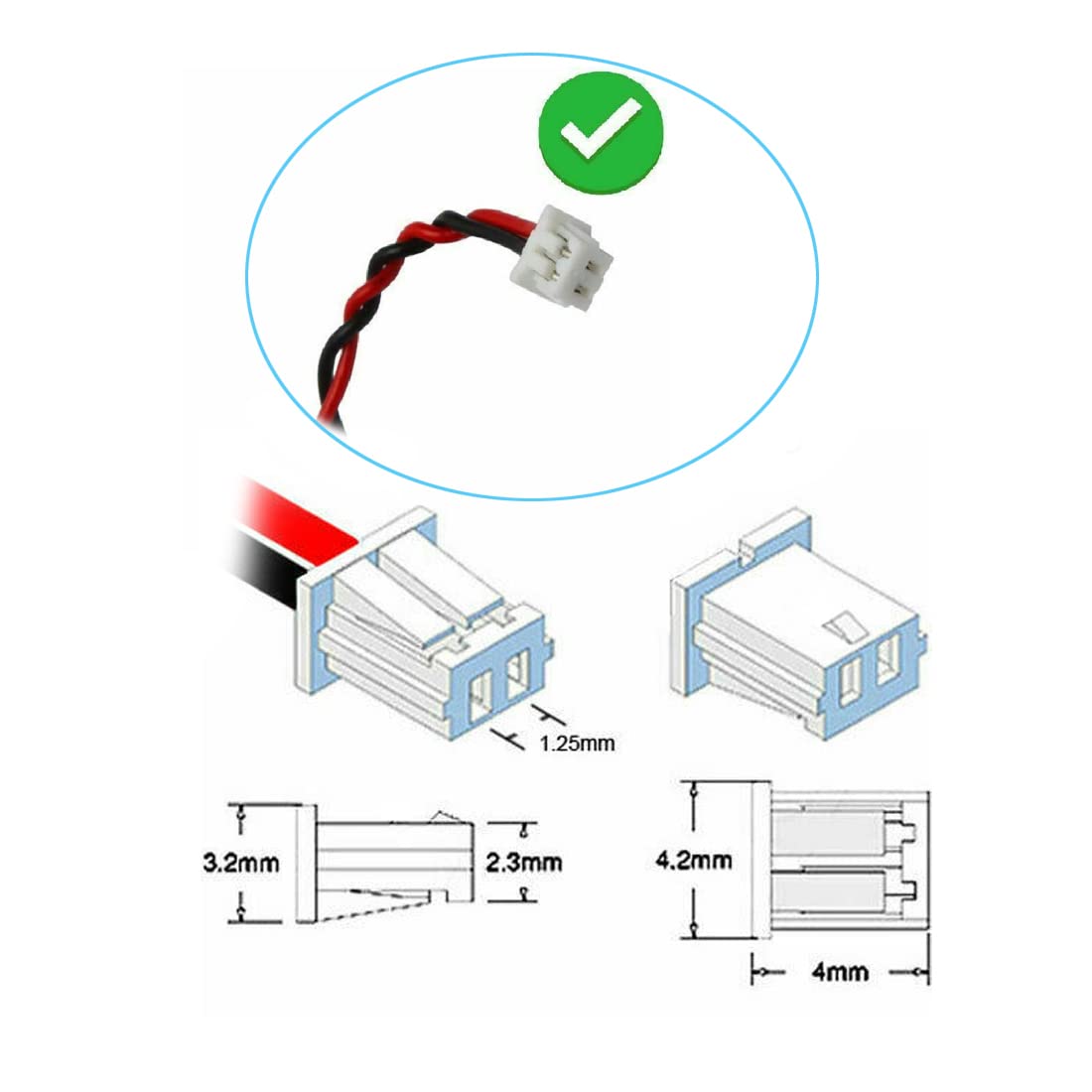 G07 3V CMOS Batterie Battery BIOS CR2032 Stecker 2 polig Stecker Kabel PC Laptop Ersatz Akku/Batterie in Ihrem Laptop