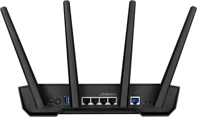 ASUS TUF Gaming AX3000 V2 Dual Band WLAN kombinierbarer Router (Tethering als 4G und 5G Router-Ersatz, WiFi 6, bis zu 3000 Mbit/s, Mobile Game Mode, 2,5Gbit/s Port, AiMesh, AiProtection Pro)