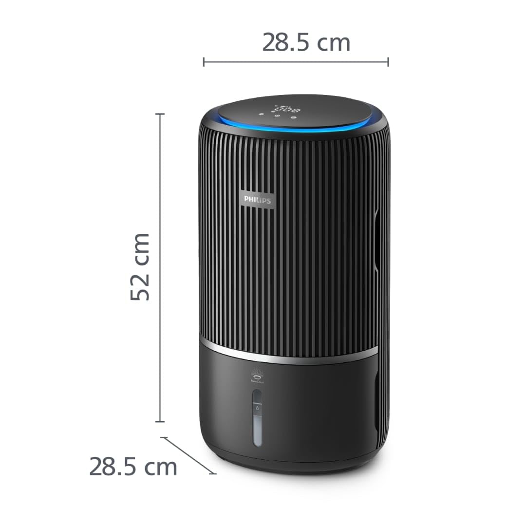 Philips 3400 Serie 2-in-1-Luftreiniger und -Luftbefeuchter, HEPA NanoProtect + Aktivkohlefilter, hygienische Luftbefeuchtung mit 650ml/h, CADR 300m³/h für 78 m² (AC3421/13)