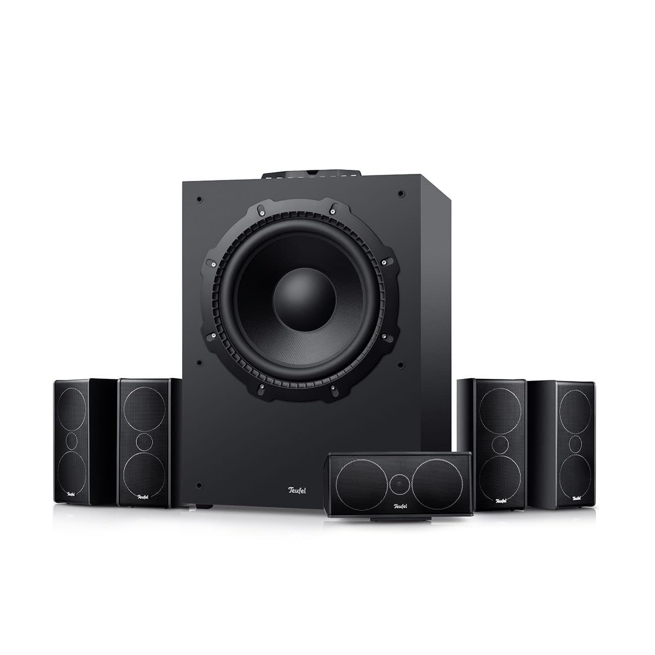 Teufel CONSONO 35 Concept Power Edition - 5.1 Surround Soundsystem, Komplettsystem Heimkino mit integriertem AV-Receiver, Bluetooth, Dolby Audio, USB-C-Soundkartenfunktion, HDMI ARC CEC - weiß