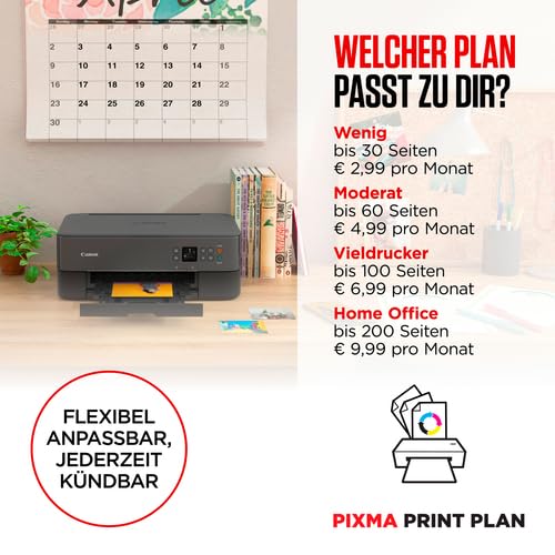 PIXMA TS7451i 3-in-1 WLAN-Drucker fürs Homeoffice, Kopierer und Scanner – PIXMA Print Plan kompatibel – Drucken von Randlosfotos – kabelloses Drucken/Scannen via Cloud und Smartphone (Weiß)