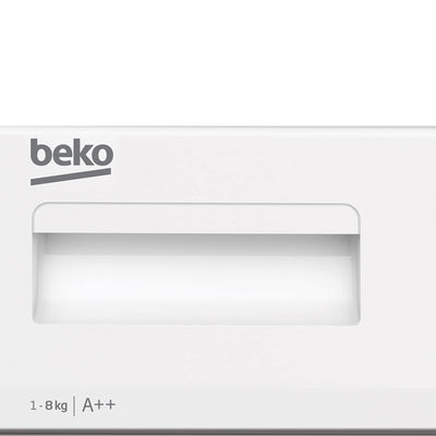 Beko DS843F3G0 b300 Wärmepumpentrockner, Wäschetrockner, Frontlader, 8 kg Beladungskapazität, 15 Programme, Sensortrocknung, Schonprogramm, Multifunktionsdisplay, Säulenfähig, Schontrommel, Weiß