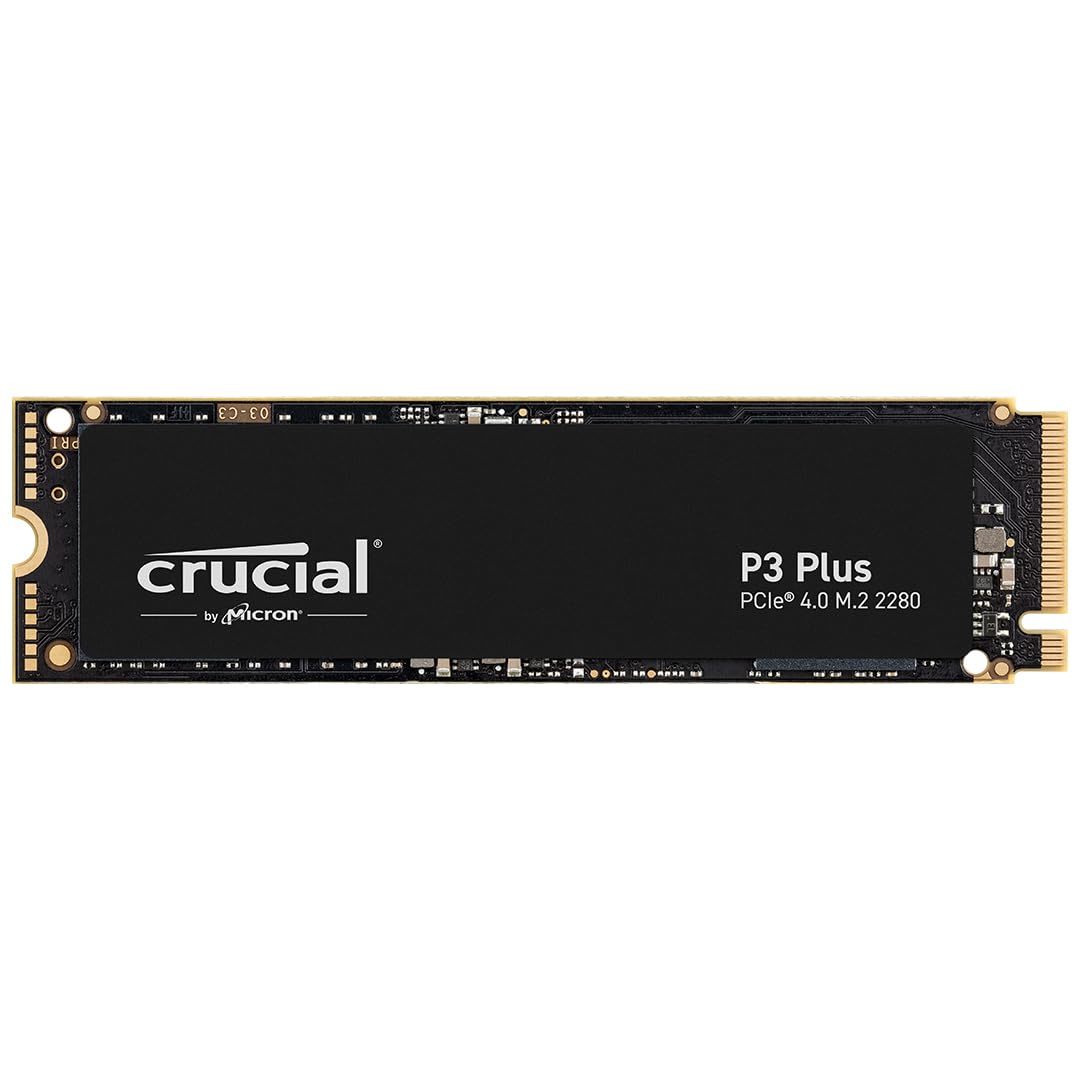 Crucial P3 Plus SSD 500GB M.2 PCIe Gen4 NVMe Interne SSD, Bis 4.700 MB/s, Kompatibel mit Laptop und Desktop, SSD Festplatte - CT500P3PSSD8