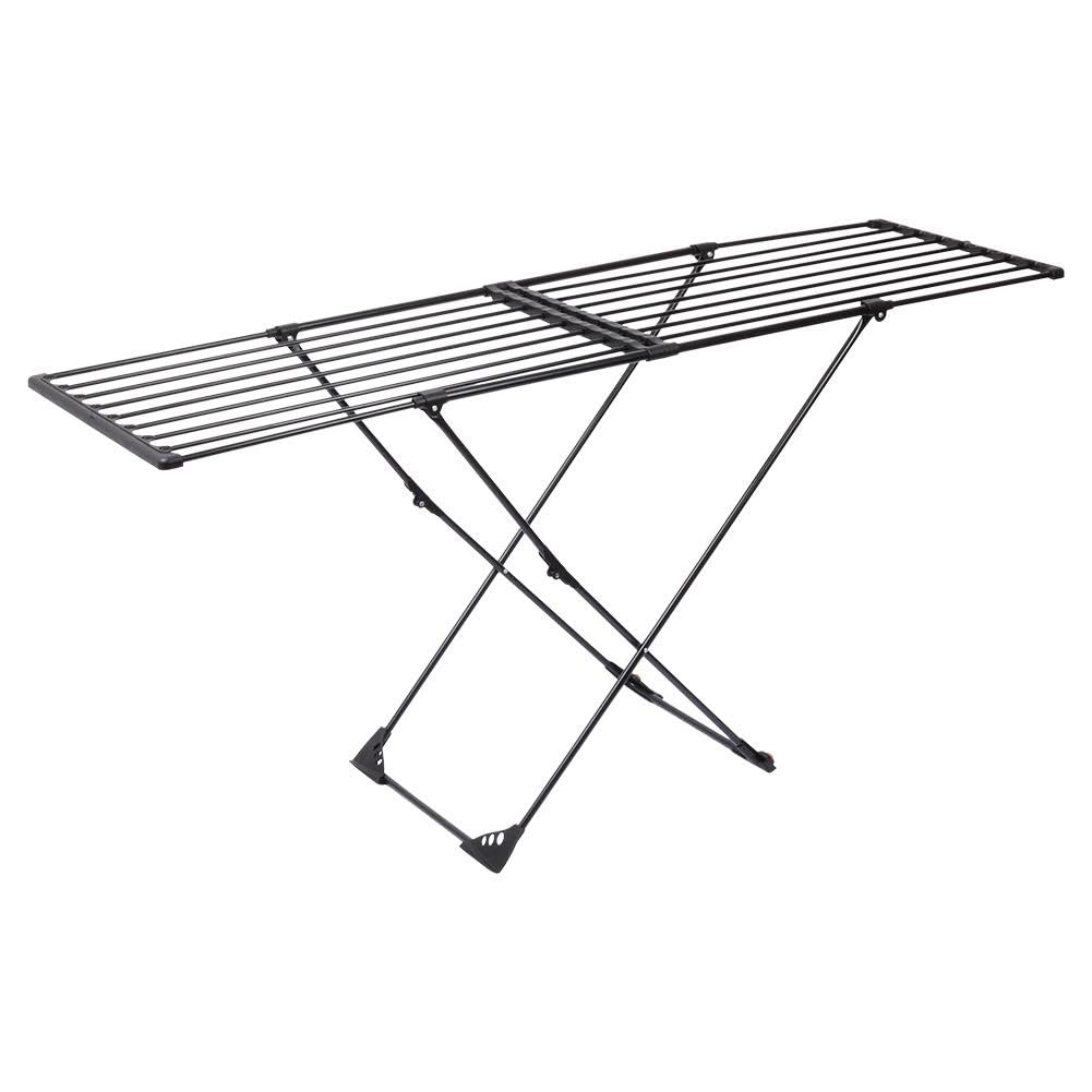 Vilde Wäscheständer Standtrockner | Wäschetrockner Drying Rack | Metall Ausziehbar Schwarz XXL 110-189 cm