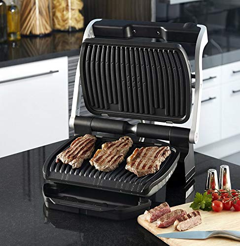 Tefal GC716D Kontaktgrill, Kunststoff, Schwarz, Metallisch, 401 x 229 x 450 mm (LxBxH)