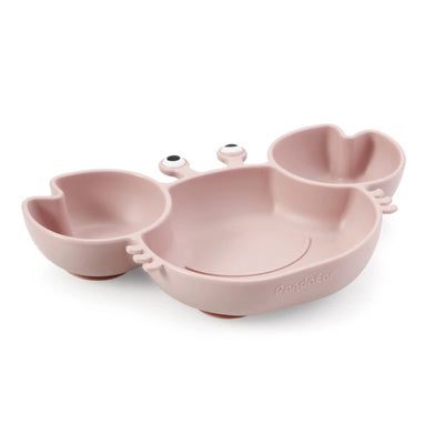 PandaEar Assiette divisée pour enfants avec ventouse et tasse à boire, cuillère - Assiette pour bébé en silicone antidérapante 3 compartiments, ensemble de vaisselle pour bébé sans BPA