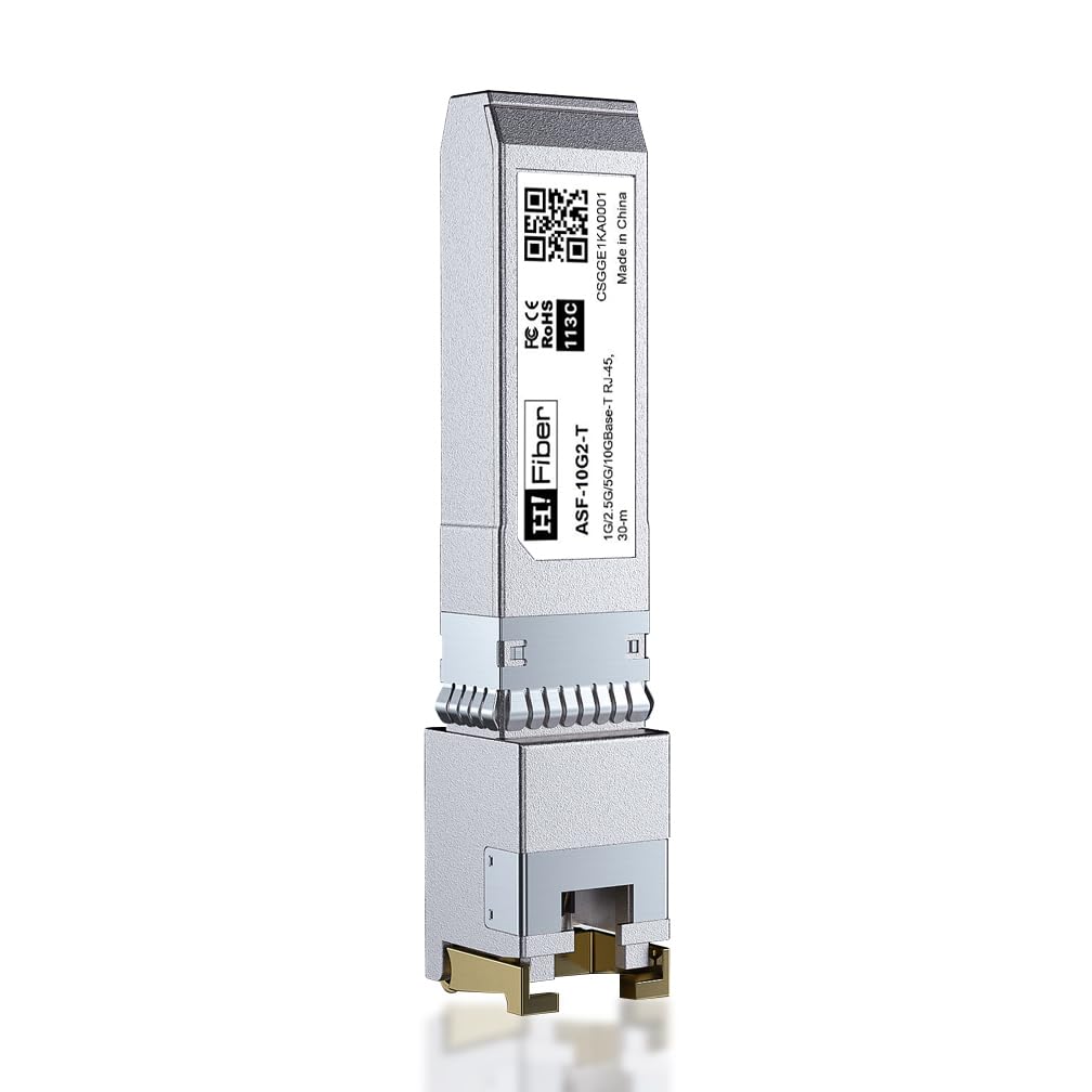 10GBASE-T SFP+ Transceiver 30 meters, SFP+ zu RJ45, 10G SFP+ zu Ethernet Modul Kompatibel mit Cisco SFP-10G-T-S, MA-SFP-10GB-T, Ubiquiti UniFi UF-RJ45-10G, Mikrotik S+RJ10, Netgear AXM765...