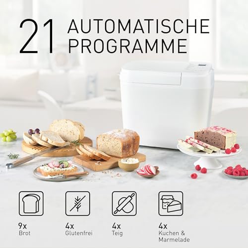 Panasonic SD-B2510WXE Brotbackautomat, 1.1 kilograms, Weiss