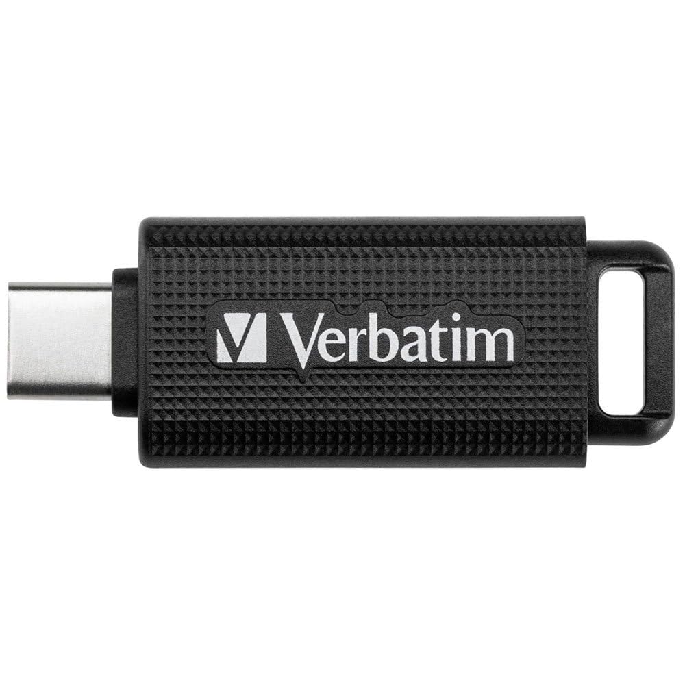 Verbatim Store 'n' Go USB-C Stick, kompakter Speicherstick mit 64 GB Datenspeicher, portabler USB Stick in Schwarz, ideal für Handy, Laptop, PC und Notebook