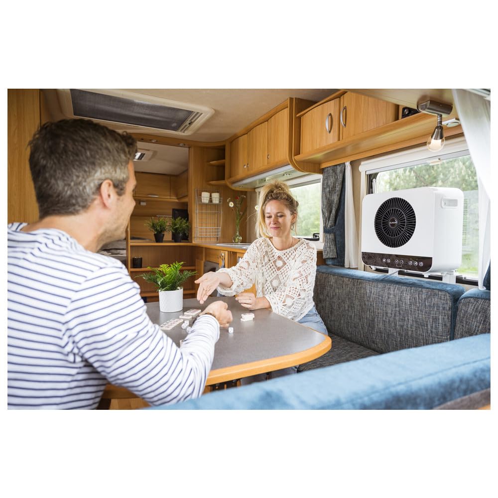 Eurom Split Klimaanlage AC3501 Wifi + APP für Wohnwagen, Wohnmobil, Camping, Boot, Bus, Camper, Caravan, Mobilheim | Mobiles Klimagerät mit 3500 BTU | Kühlleistung max. 24 m³ | Schutzart IP24