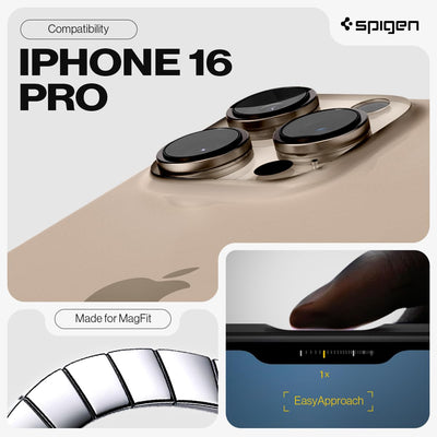 Spigen Tough Armor (AI) MagFit Hülle für iPhone 16 Pro, Kompatibel mit MagSafe Zubehör -Schwarz