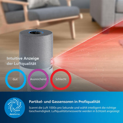 Philips Luftreiniger der Serie 4000i, App-Steuerung, entfernt Keime, Pollen und Staub in Räumen bis zu 158 m², 4 Geschwindigkeiten, Schlafmodus, (AC4236/10)