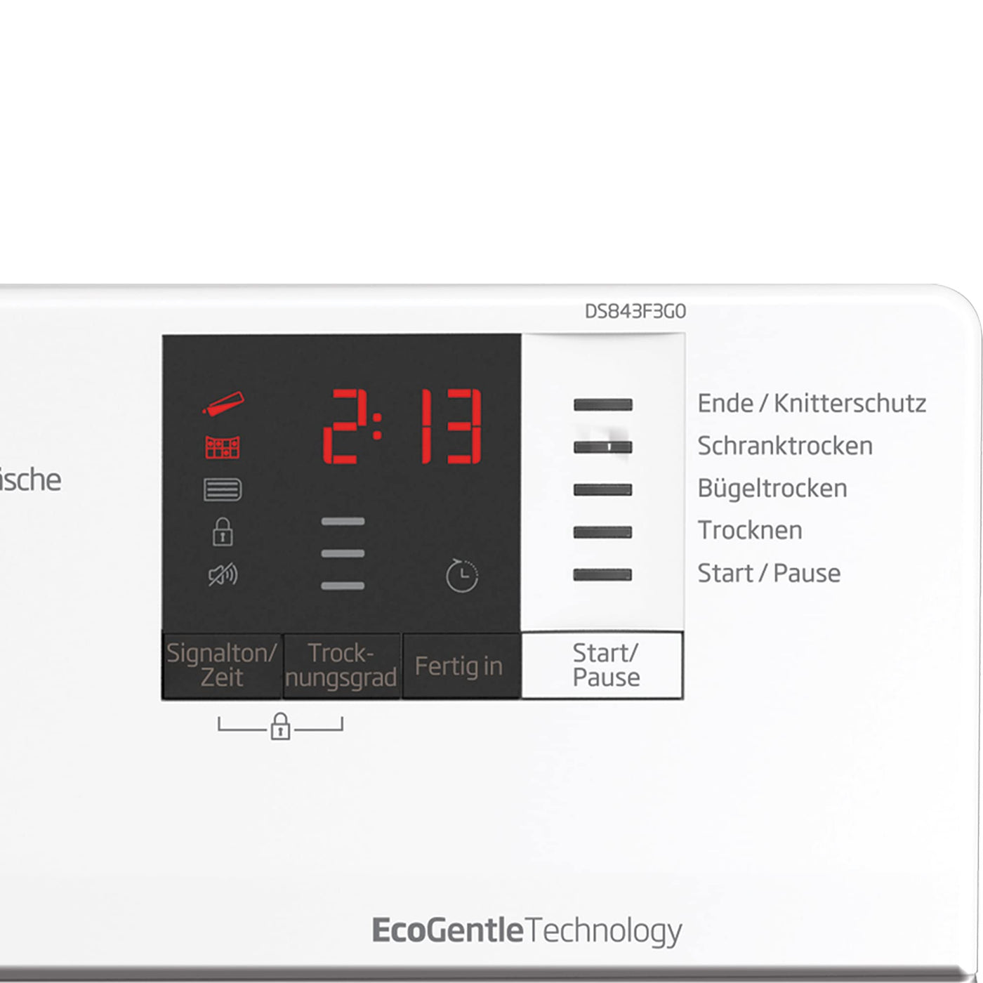 Beko DS843F3G0 b300 Wärmepumpentrockner, Wäschetrockner, Frontlader, 8 kg Beladungskapazität, 15 Programme, Sensortrocknung, Schonprogramm, Multifunktionsdisplay, Säulenfähig, Schontrommel, Weiß