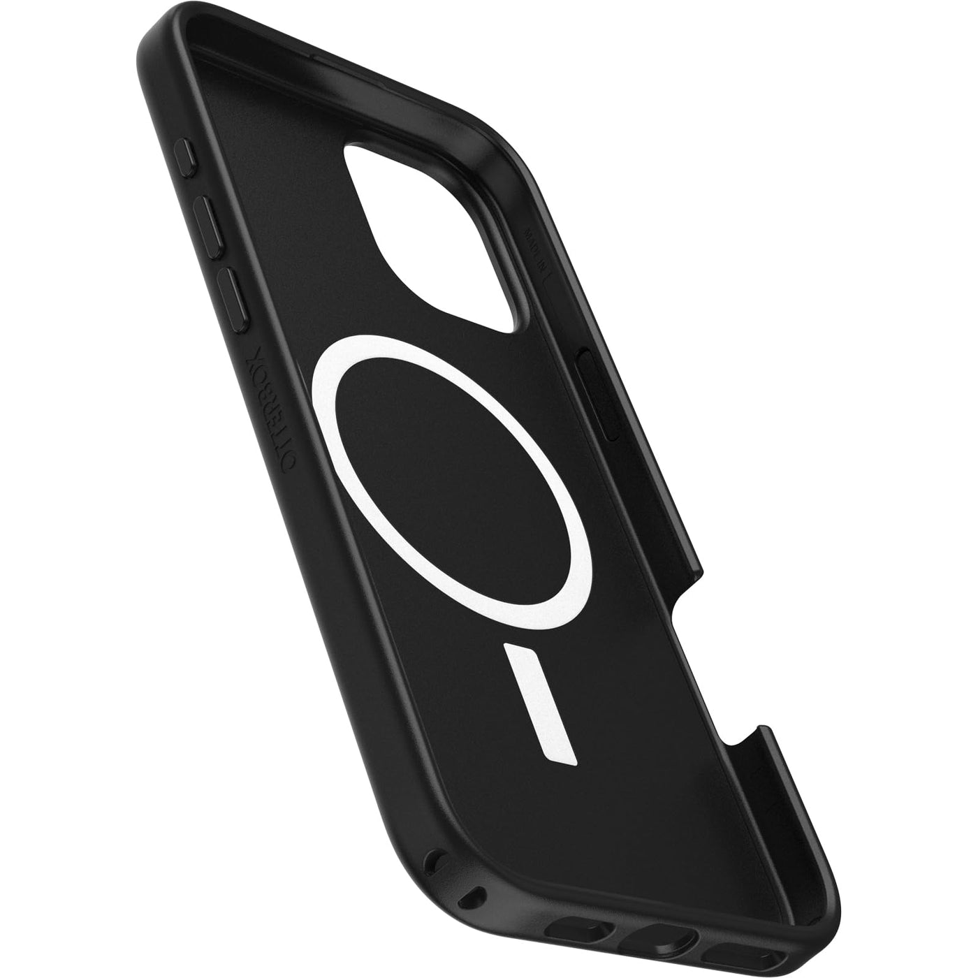 OtterBox Symmetry Series MagSafe Hülle für iPhone 16 Plus, stoßfest, sturzsicher, dünne Schutzhülle, 3X mehr Stürze als nach Militärstandard, Schwarz