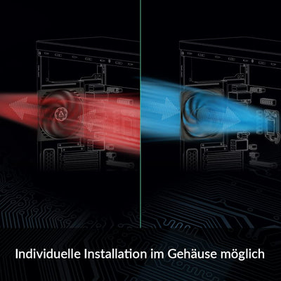 ARCTIC P12 Slim PWM PST - PC Lüfter, 120 mm PWM PST Gehäuselüfter optimiert für statischen Druck, Case Fan mit PST-Anschluss (PWM Sharing Technology), besonders schmal - Schwarz