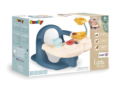 Smoby Toys - Little Smoby Baby-Badesitz ab 6 Monate - Badewannensitz mit Spieltisch inkl. Badewannenspielzeug - Sitzhilfe für Babys & Kleinkinder mit Saugnäpfen