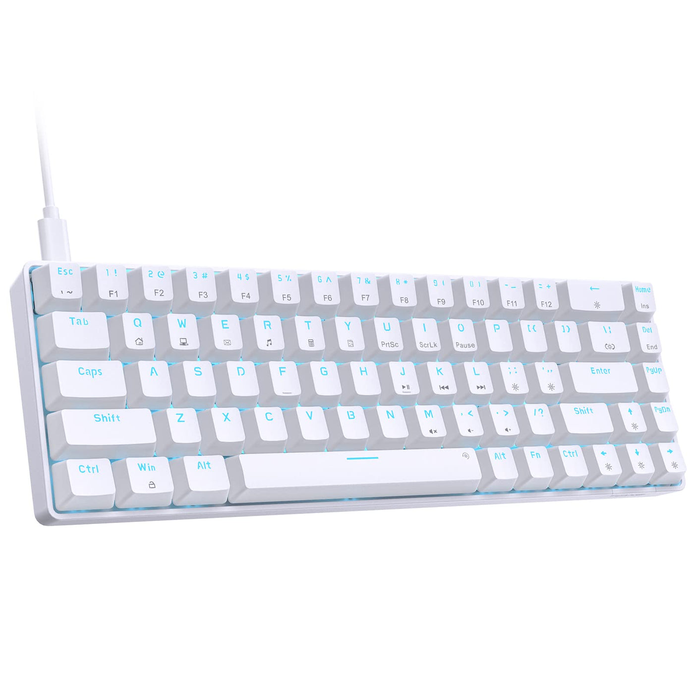 Dierya×TMKB T68se Gaming Mechanische Tastatur,60% Prozent Tastatur mit Red Linear Switch,Ultra-Compact Mini 68 Tasten Anti-Ghosting,Typ-C-Datenkabel,US Layout für PC Windows Gamer Typist