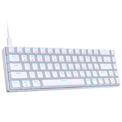 Dierya×TMKB T68se Gaming Mechanische Tastatur,60% Prozent Tastatur mit Blue Clicky Switch,Ultra-Compact Mini 68 Tasten Anti-Ghosting,Typ-C-Datenkabel,US Layout für PC Windows Gamer Typist