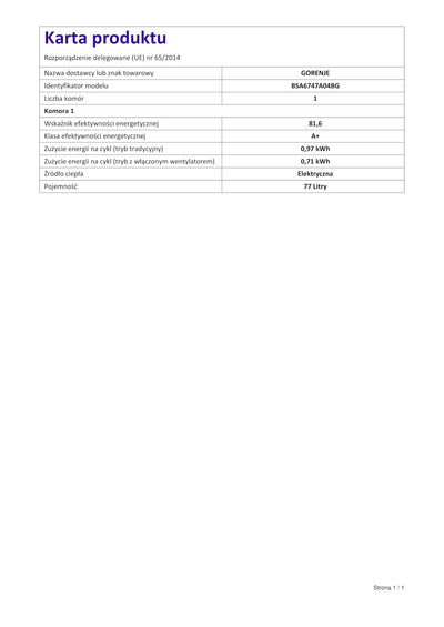 Gorenje 738009 OptiBake Advanced BSA 6747 A04BG Einbau-Backofen / 77L / Heißluft/AutoBake/Touch Bedienung/Bratenthermometer/GentleClose & Open/SteamAssist/StepBake/PizzaMode 300°C/schwarz