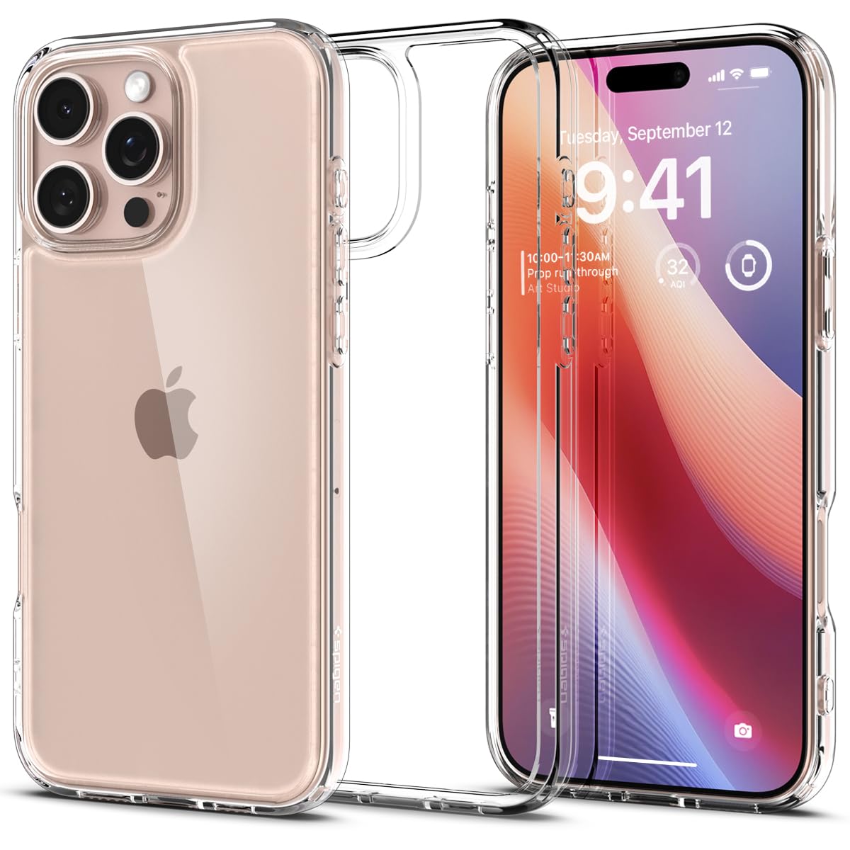 Spigen für iPhone 16 Pro Hülle [Anti-Yellowing] Ultra Hybrid Case Handyhülle Schutzhülle Cover Transparent Durchsichtig Dünn Slim -Crystal Clear