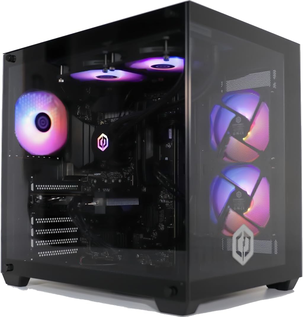 CYBERPOWERPC Luxe Gaming PC - Intel Core i7-12700KF, Nvidia RTX 4070 12GB, 32GB RAM, 1TB NVMe SSD, 650W PSU, Wasserkühlung, Windows 11, Ark RGB