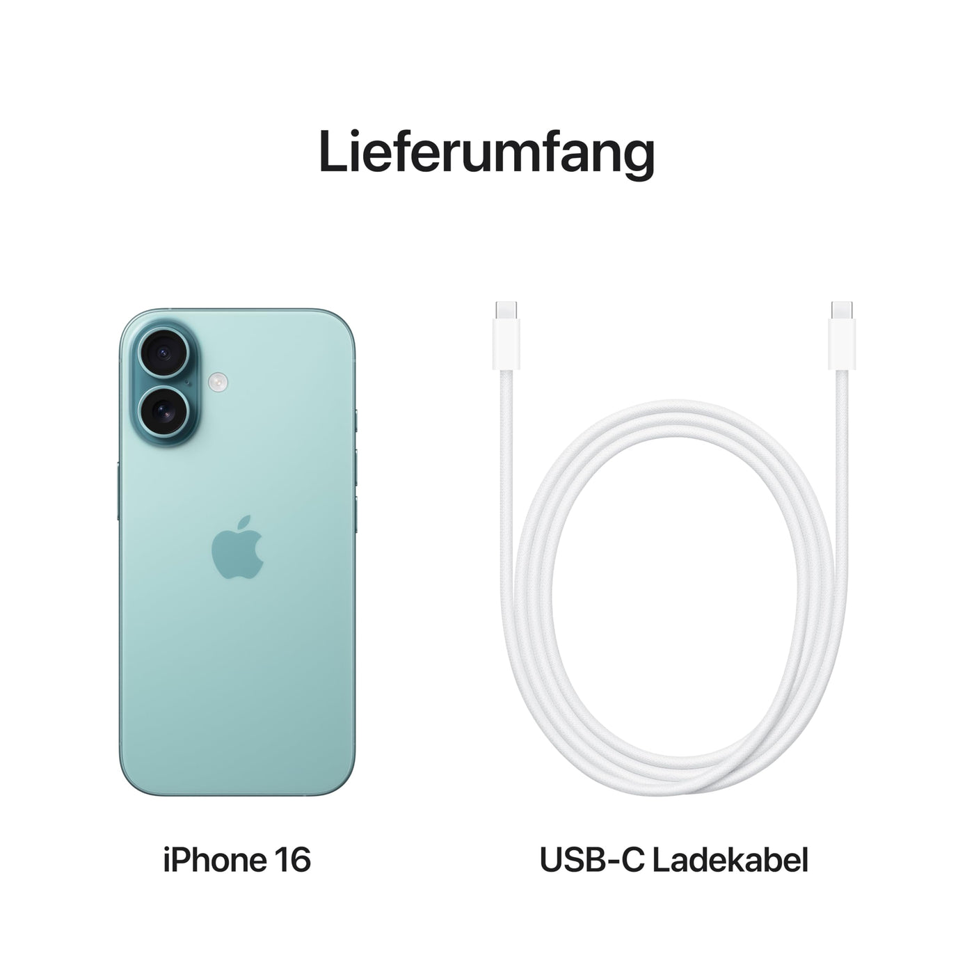 Apple iPhone 16 128 GB: 5G Handy mit Kamerasteuerung, A18 Chip und einem echten Boost für die Batterie. Funktioniert mit AirPods, Blaugrün