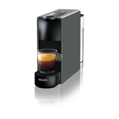 Nespresso Krups XN110BRD Essenza Mini Kaffeekapselmaschine | 0,6 L | 19 bar | Energiesparmodus | grau | Energieklasse A