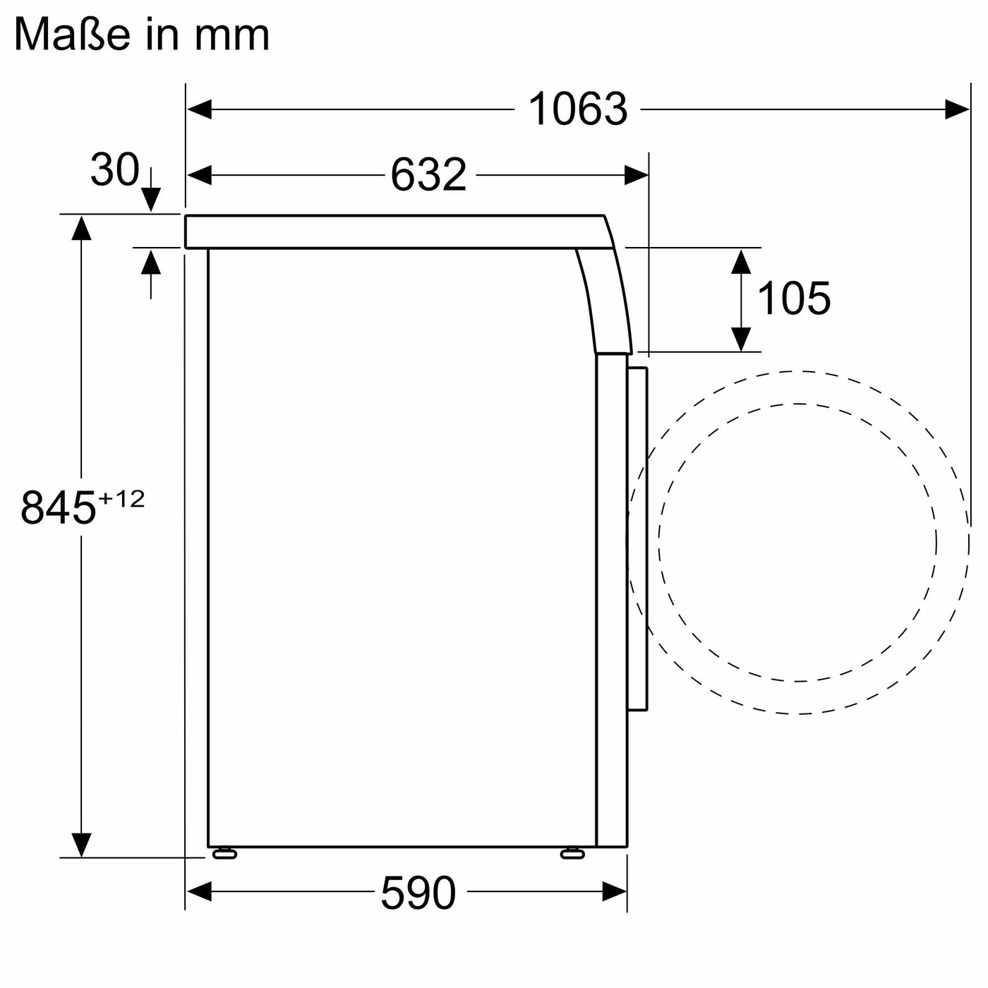 Bosch WUU28T48, Serie 6, Unterbaufähige Waschmaschine, 1-8kg, 1400 UpM, Maximale Energie- und Wasserersparnis, Speed Perfect, Extraprogramme für Sport, Dunkles und Babykleidung, Nachlegefunktion